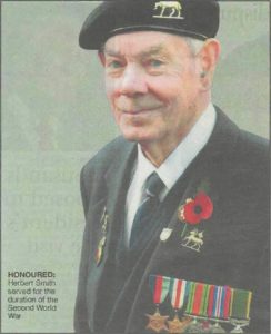A full sized image of army veteran Herbert Smith in uniform.